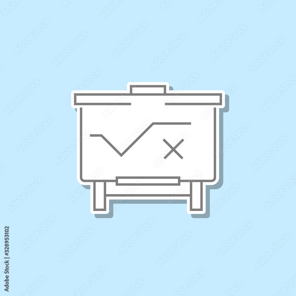 School boards sticker icon. Simple thin line, outline vector of web icons for ui and ux, website or mobile application School boards sticker icon. Simple thin line, outline vector of web icons for ui and ux, website or mobile application