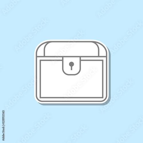 Chest sticker icon. Simple thin line, outline vector of web icons for ui and ux, website or mobile application