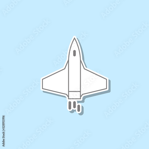 Aircraft sticker icon. Simple thin line, outline vector of web icons for ui and ux, website or mobile application