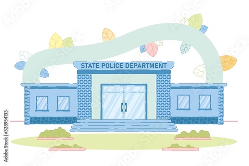 State Police Department Building Facade Exterior