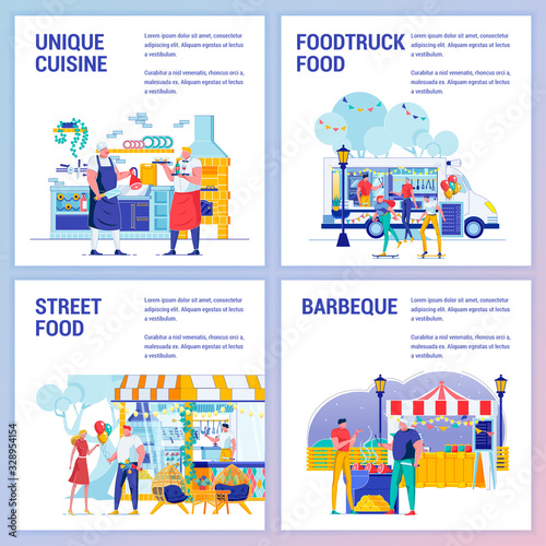 Street and Foodtruck Food, Barbeque, Cuisine.