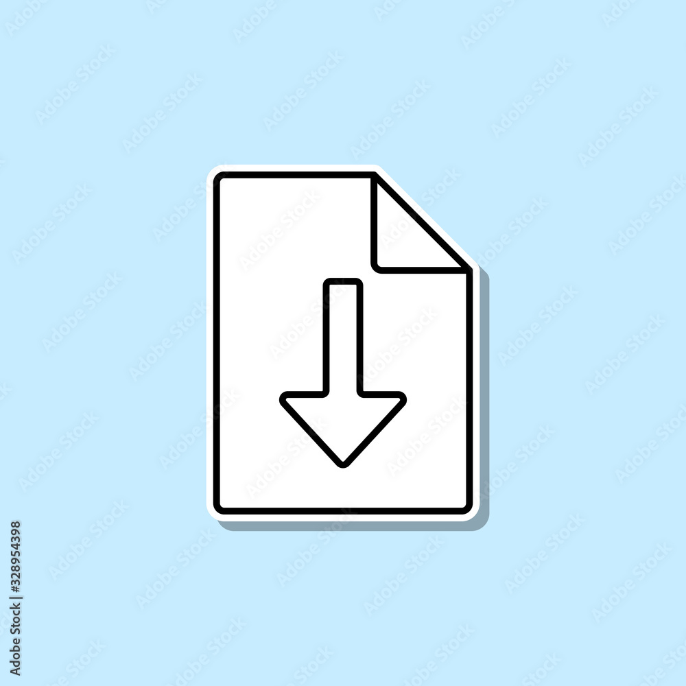 Download sheet sticker icon. Simple thin line, outline vector of web icons for ui and ux, website or mobile application Download sheet sticker icon. Simple thin line, outline vector of web icons for ui and ux, website or mobile application