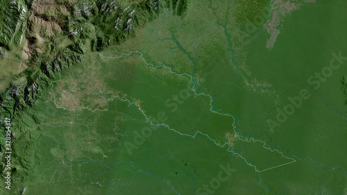 Putumayo  Colombia - outlined. Satellite