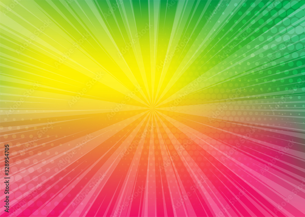 Neon pop art comics gradient radial background Neon pop art comics gradient radial background