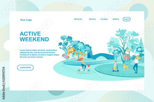 Active Weekends for Family Landing Page Design