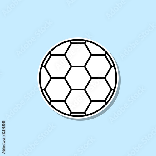 Soccer ball sticker icon. Simple thin line, outline vector of web icons for ui and ux, website or mobile application