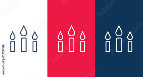 Candle outline icon for web and mobile