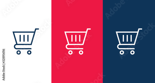 Shopping cart icon for web and mobile