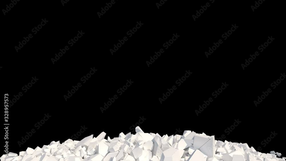 A broken, crumbling, cracking, exploding wall. Perfect for showing a logo or switching between shots. Look to my profile to find another similar video.