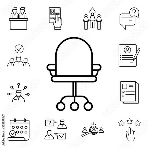 Office chair icon. Detailed set of interview icons. Premium quality graphic design. One of the collection icons for websites, web design, mobile app