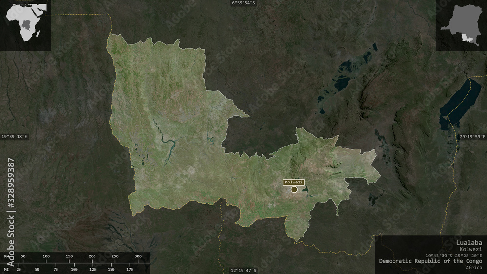 Lualaba, Democratic Republic of the Congo - composition. Satellite