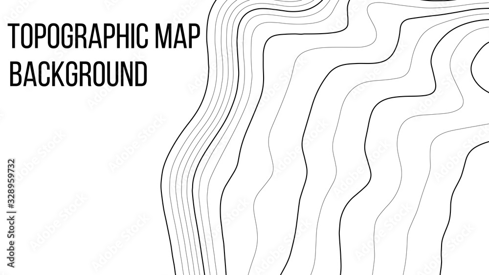 Topographic map background. Abstract vector illustration