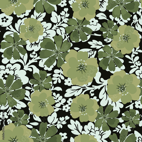 Vector illustration of a beautiful floral bouquet. Liberty style. fabric, covers, manufacturing, wallpapers, print, gift wrap.