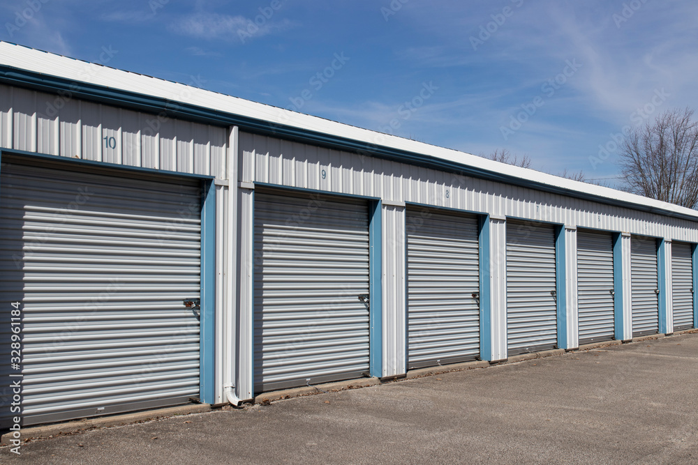 Self storage and mini storage garage units.