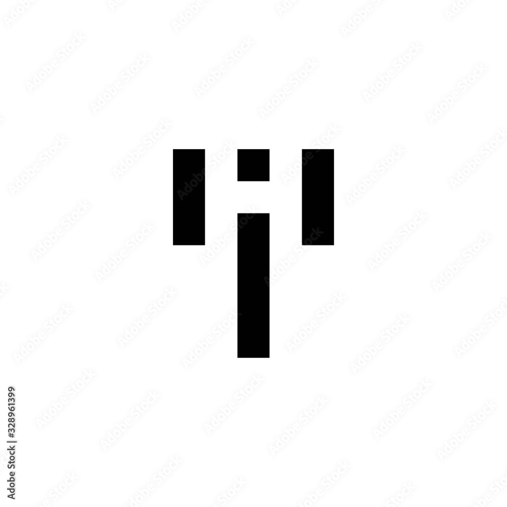 Obraz premium Letter T logo design symbol vector template.Initial TH icon