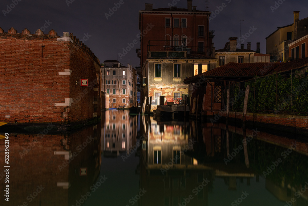 Obraz premium Cannaregio District at Night, Venice/Italy