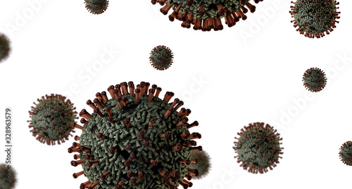 Virus spreading 3d-illustra...