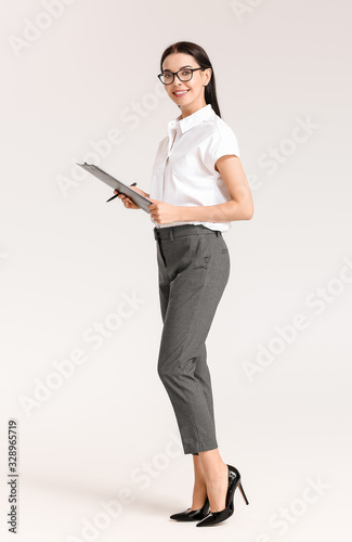 Beautiful young secretary o...