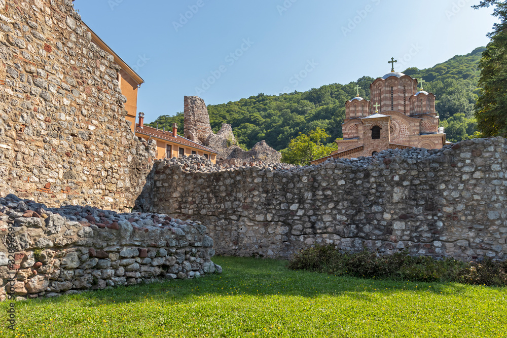Perece Ravanica Medieval Ravanica monastery of Ascension of Jesus, Serbia Stock Photo ...