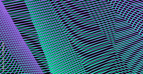 Vector moire effect abstract holographic background. linear texture wavy lines optical illusion phantom background. For websites, business card, accessories for phones and tablet, title page, image.