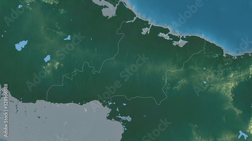Foto Las Tunas, Cuba - outlined. Relief
