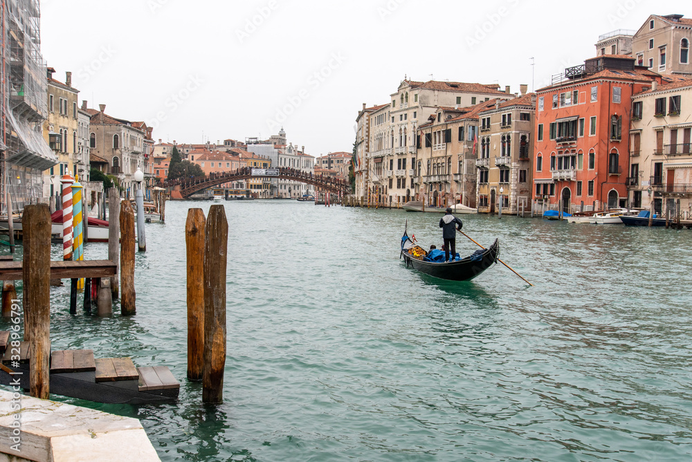 Gondolier on the Grand Canal, Venice/Italy
