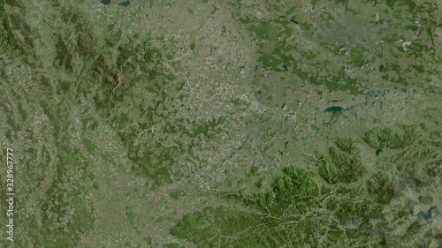 Moravskoslezský, Czech Republic - outlined. Satellite