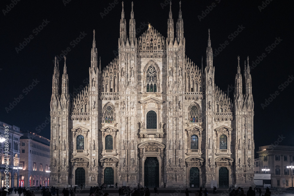 Aerial view of Milan Cathedral or Duomo di Milano in Milan, Northern Italy Aerial view of Milan Cathedral or Duomo di Milano in Milan, Northern Italy