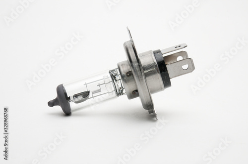 Halogen bulb for a car on a white background