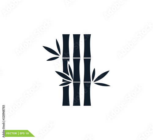 Bamboo icon vector logo template