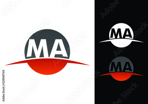 M A MA Initial Letter Logo design vector template, Graphic Alphabet Symbol for Corporate Business Identity