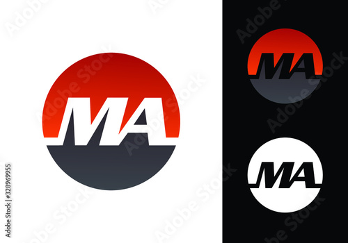 M A MA Initial Letter Logo design vector template, Graphic Alphabet Symbol for Corporate Business Identity
