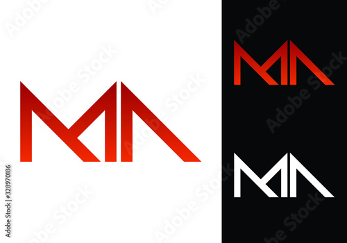 M A MA Initial Letter Logo design vector template, Graphic Alphabet Symbol for Corporate Business Identity