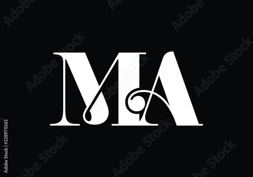 M A MA Initial Letter Logo design vector template, Graphic Alphabet Symbol for Corporate Business Identity
