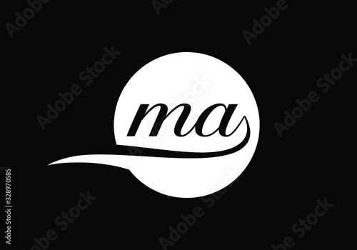 M A MA Initial Letter Logo design vector template, Graphic Alphabet Symbol for Corporate Business Identity