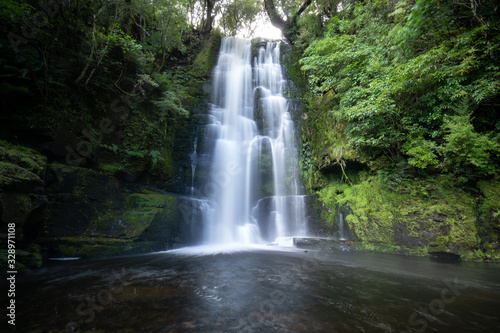 Beautiful waterfall in New Zealand