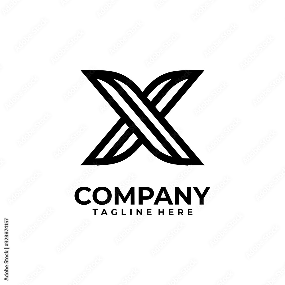 Obraz premium initial letter X logo design vector inspiration