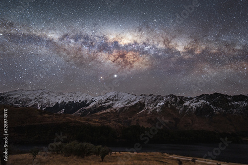milky way above queenstown photo