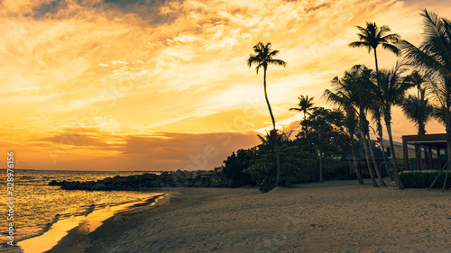 sunset on beach