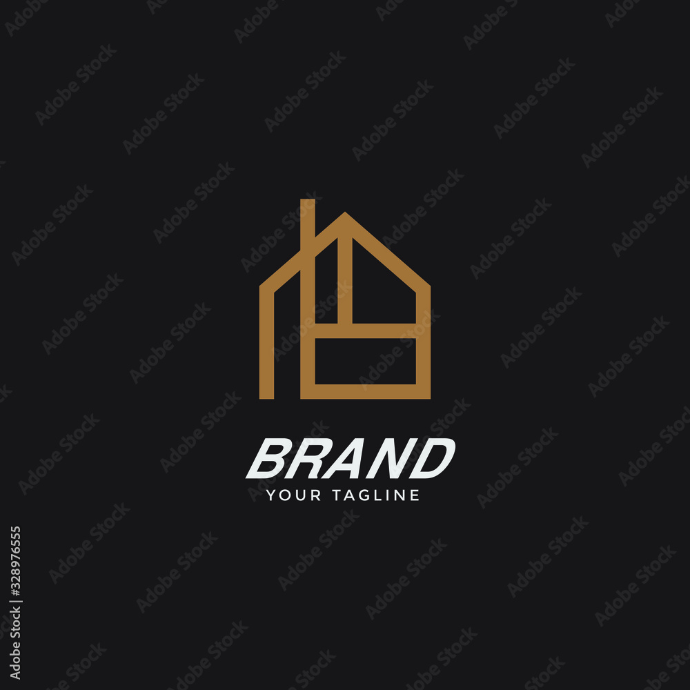 real estate logo template design vector