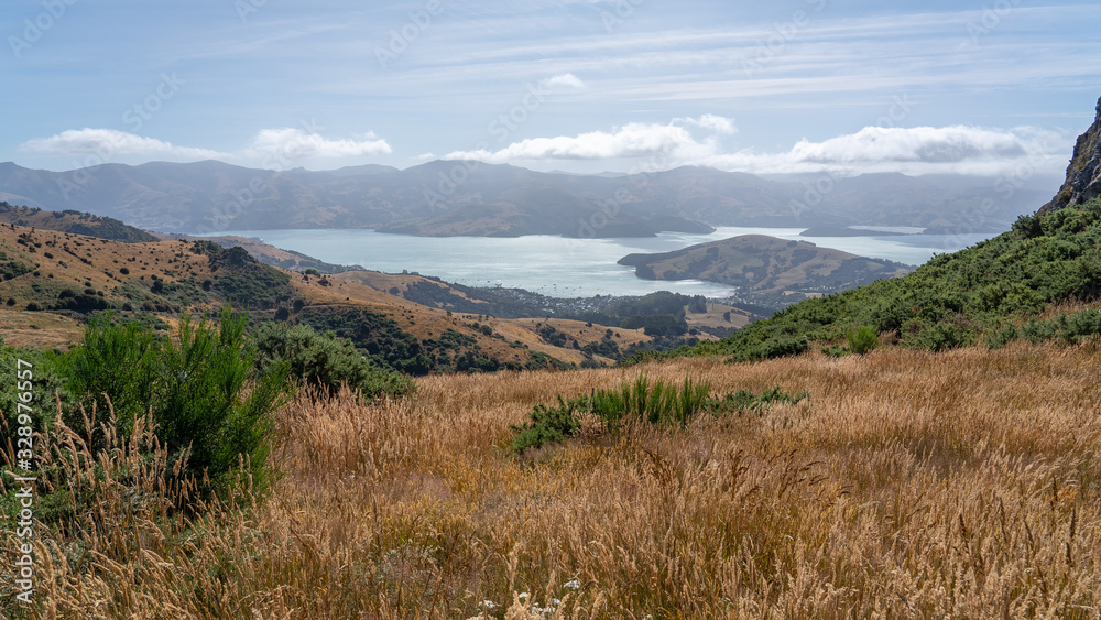 View of Akaroa from the mountains