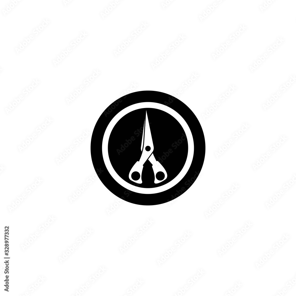 Scissors logo template vector icon design
