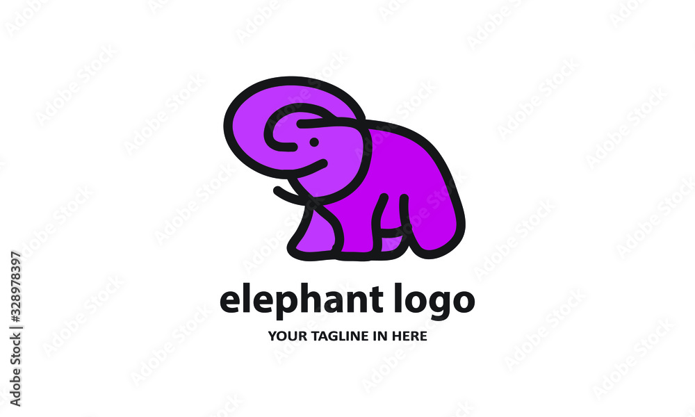 The concept of modern Sderhana elephant logo design is easy to remember The concept of modern Sderhana elephant logo design is easy to remember