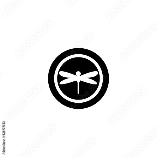 Dragonfly logo template icon design