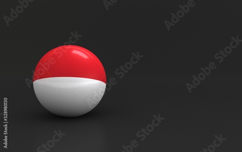 flag. 3d render of international flagball. world flag ball with modern background.