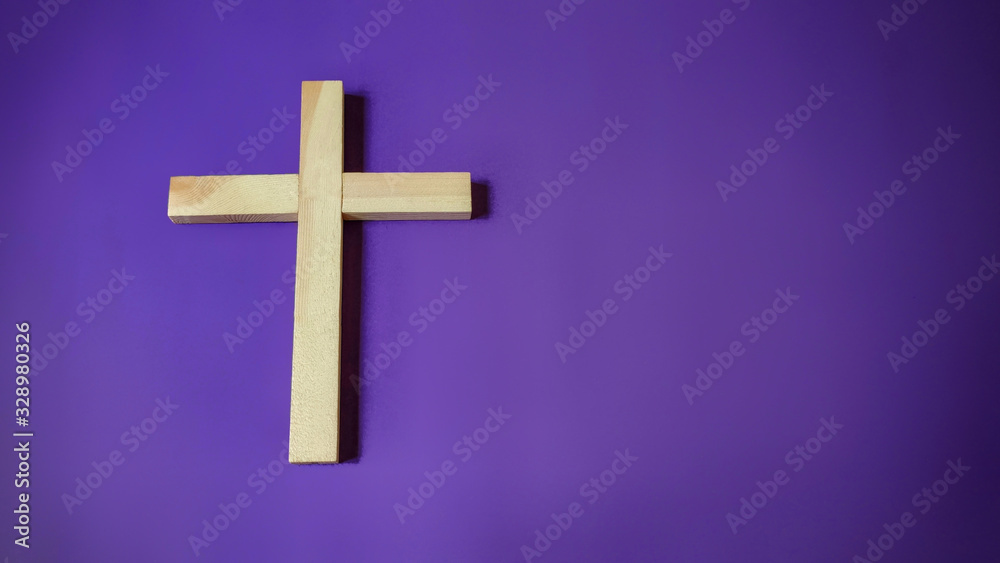 cross on purple background