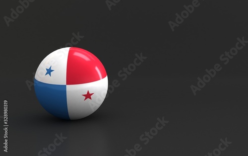 flag. 3d render of international flagball. panama flag.
