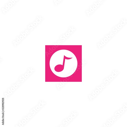 Fototapeta Naklejka Na Ścianę i Meble -  Music logo template vector icon design