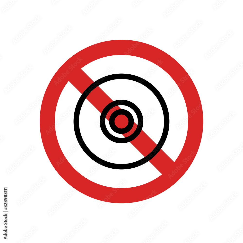 No Disc Allowed. Isolated Vector Illustration No Disc Allowed. Isolated Vector Illustration