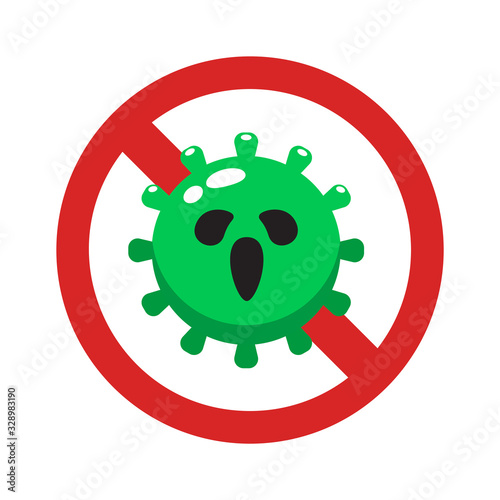 No Germ Allowed. Isolated Vector Illustration